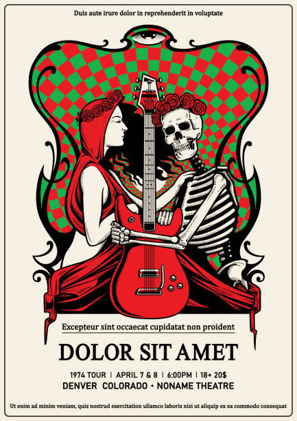 Rock Poster - ilustração de arte em vetor