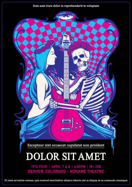 2,600+ Psychedelic Rock Music Stock Illustrations, Royalty-Free