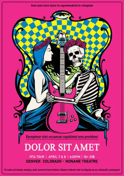 Vector illustration of Rock Poster