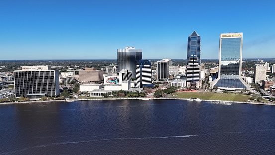Riverfront Downtown buildings in Jacksonville, FL