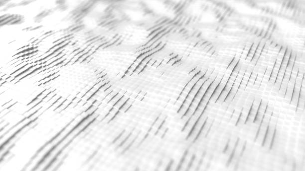 istock Abstract White Gradient Background with displaced Tiles. Illustration Template 1937319889