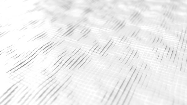 istock Abstract White Gradient Background with displaced Tiles. Illustration Template 1937319890