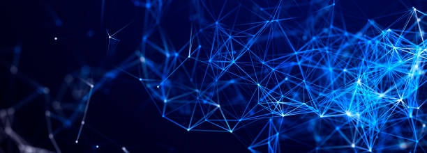istock Abstract color background with connected dots and lines. Background for business presentations. 3D rendering 1937368500