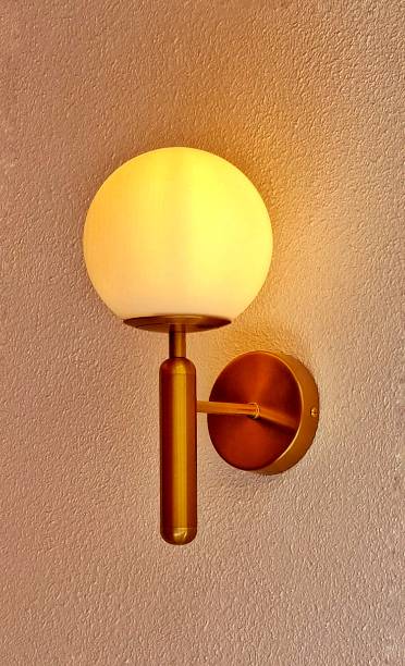 istock Yellow gold illuminating ball lamp 1937375734