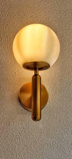 istock Yellow gold illuminating ball lamp 1937375759