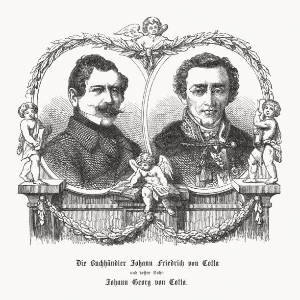 istock Johann Friedrich and Johann Georg von Cotta, woodcut, published 1869 1937379001