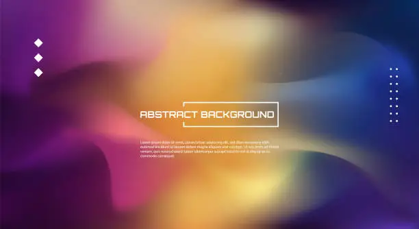 Vector illustration of Abstract blurred dark blue gradient background, design for landing page template