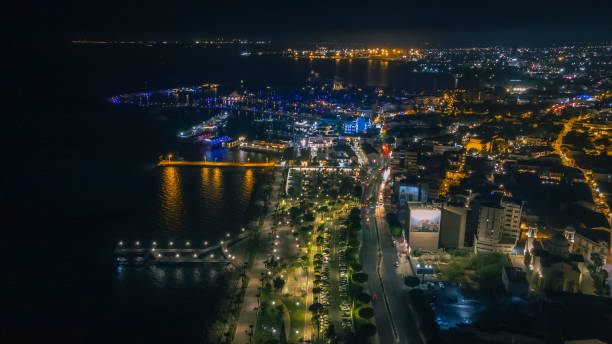 istock Aerial photograph showcasing a stunning cityscape illuminated by a captivating array of lights 1937403659