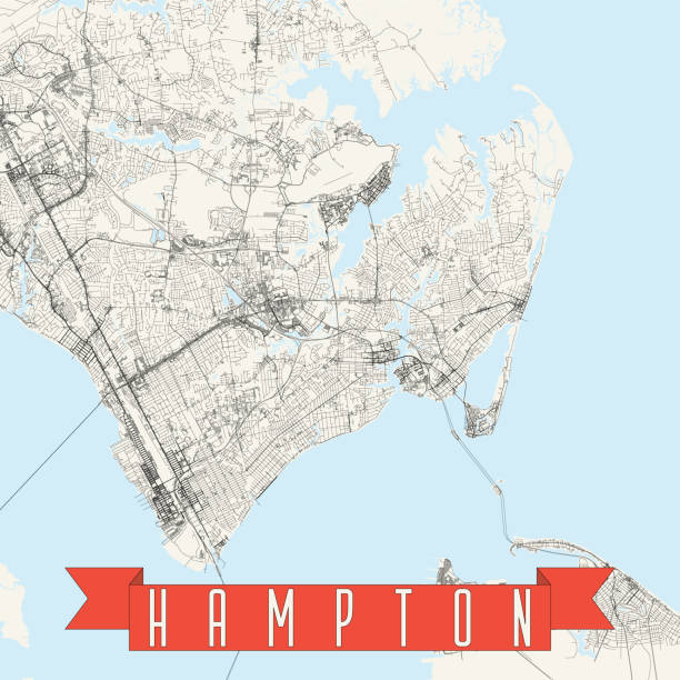 Hampton Virginia Usa Vector Map Stock Download Image Now Hampton Virginia Usa Vector Map 