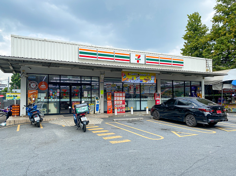 Bangkok Thailand - 13 Oct 2023: 7-Eleven is the world's largest chain of convenience stores.