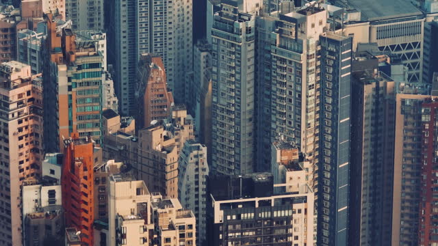 Aerial view of Building pattern in Hong Kong