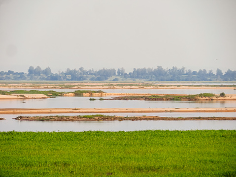 Congo river through the fields in Nkayi in the Republic of Congo.