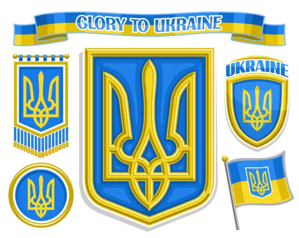 Vector illustration of Vector set for Ukraine