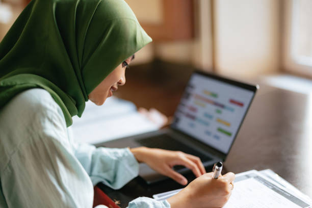 istock Portrait of a Beautiful Female Indonesian Student Using a Laptop Computer 1937528537