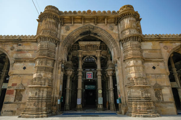 jama masjid à ahmedabad, gujarat, inde - friday mosque photos et images de collection