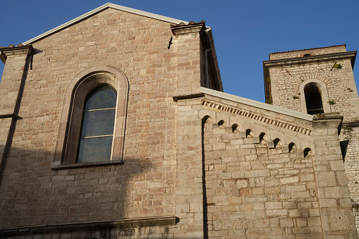 Exterior of historic buildings of Potenza, Basilicata, Italy