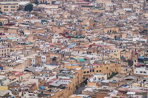 Panorama of the Fes (Fez) - one of the ancient royal cities in Morocco