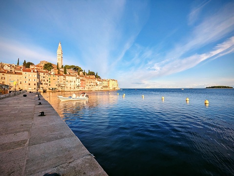 A peaceful and beatiful picture of the oldtown of Rovinj