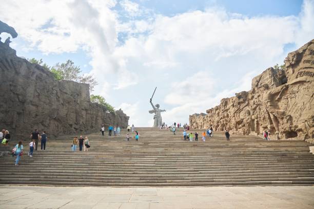 Volgograd, Russia. - May 06, 2023.: The monument \