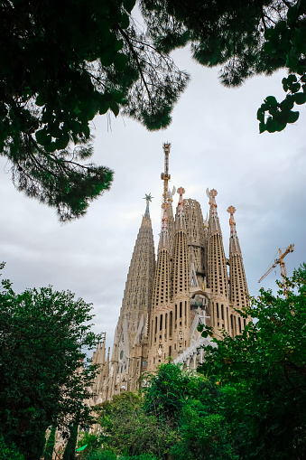 Barcelona, Catalonia, Spain. November 02, 2023. Sagrada Familia, The Basilica of the Holy Family in Barcelona.
