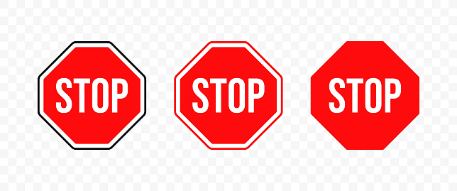 Red stop sign vector design