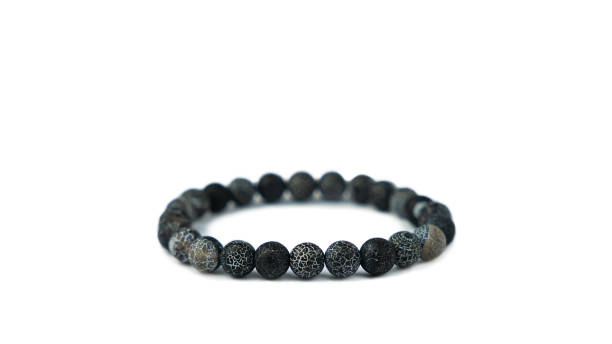 istock Natural stone bracelet isolated on white background. Close-up. 1937730509