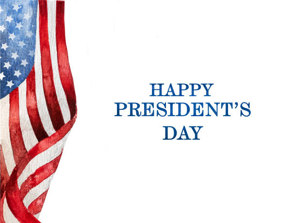 istock Happy Presidents' Day. American flag drawing. Closeup 1937768729