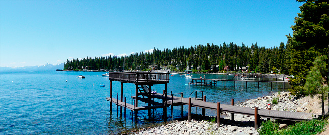 Landscape of Lake Tahoe, California-Nevada border - United States