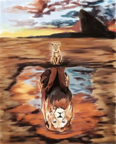 Vector illustration of aslan