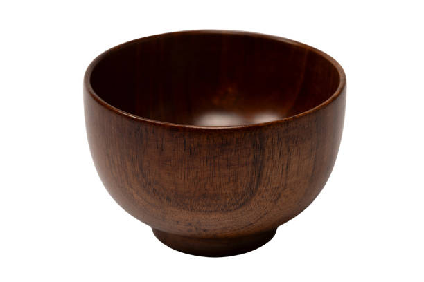 istock Empty wooden bowl isolated on a white background. 1937822481