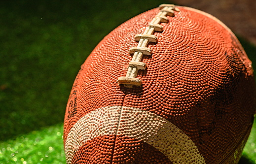 American football ball texture as background