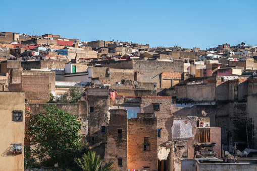 Panorama of the Fes (Fez) - one of the ancient royal cities in Morocco