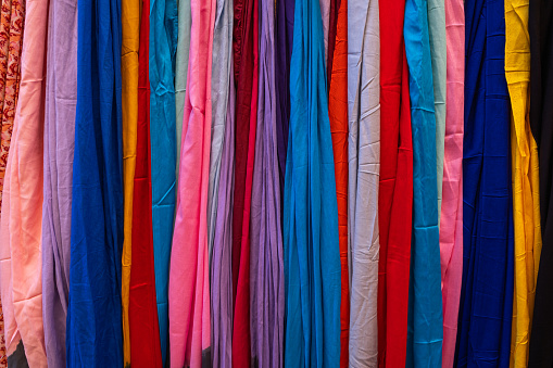Colorful Scarves, Medina, Fez, Morocco
