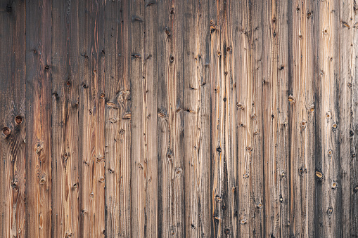 Weathered wood panels.