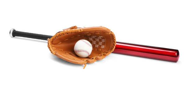 istock Baseball bat, ball and glove isolated on white 1937851340