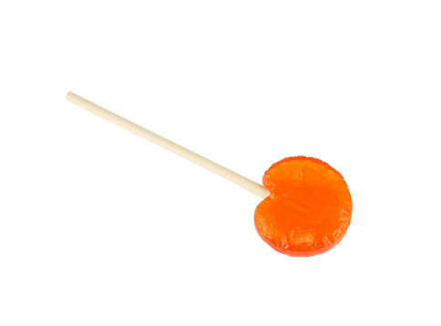 single lollipop isolated on white background