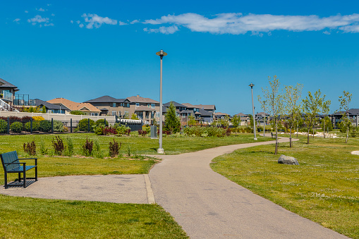 Marshall Hawthorne Park is located in the Stonebridge neighborhood of Saskatoon.