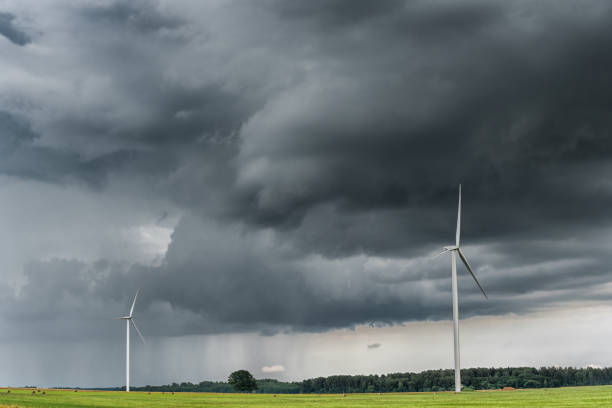 istock Windmill with Stormy Sky. Cloudy Sky. Landscape 1937972862