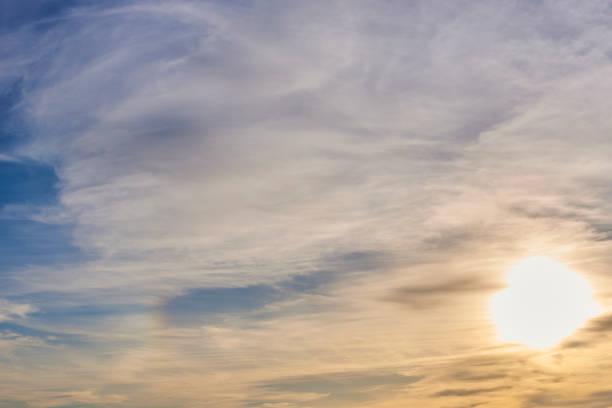 Sunset. Heaven, orange sky Sun rays Wallpaper Clouds