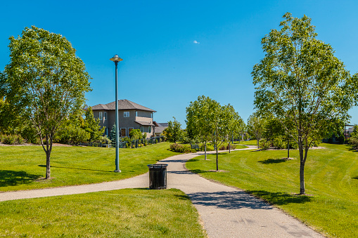 Owen R. Mann Park is located in the Stonebridge neighborhood of Saskatoon.