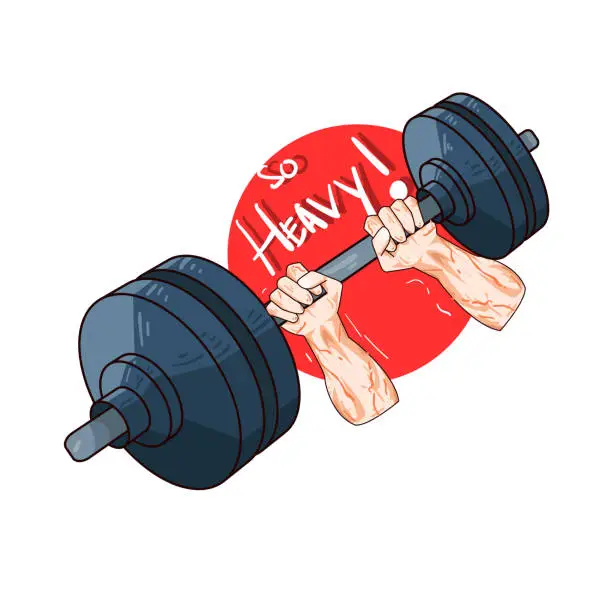 Vector illustration of Barbell