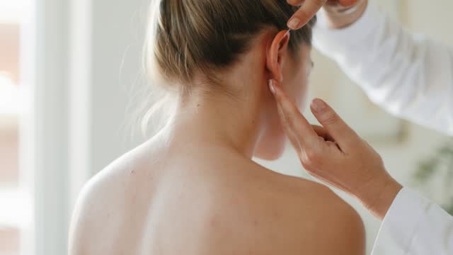 Acupuncture head, ear and neck treatment