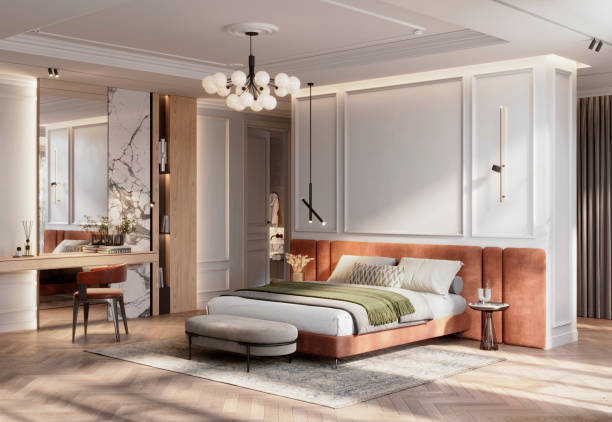 istock 3D rendering of an elegant bedroom interior 1938106052