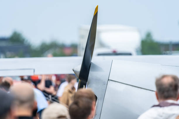 istock de Havilland DH.82 Tiger Moth propeller among a crowd at a show.. 1938132427