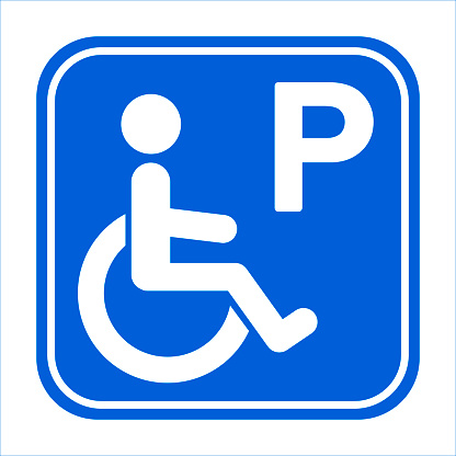 Reserved parking sign. 