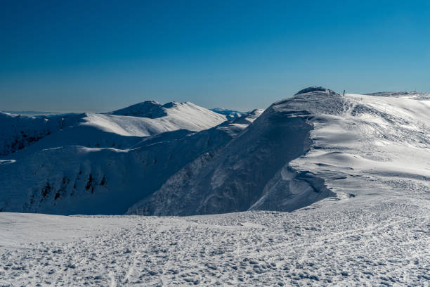 Chabenec, Polana and Chopok hills in winter Low Tatras mountains in Slovakia Chabenec, Polana and Chopok hills from hiking trail between sedlo Durkovej and Chabenec in winter Low Tatras mountains in Slovakia durkova stock pictures, royalty-free photos & images