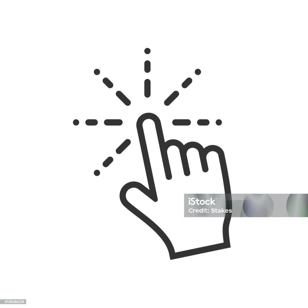 Computer Hand Cursor Click Effect Stock Illustration - Download Image ...