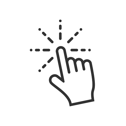 Computer Hand Cursor Click Effect Stock Illustration - Download Image ...