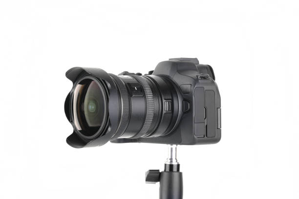 istock Big Black and Modern digital mirrorless Camera full frame sensor with lens on white background. 1938294057