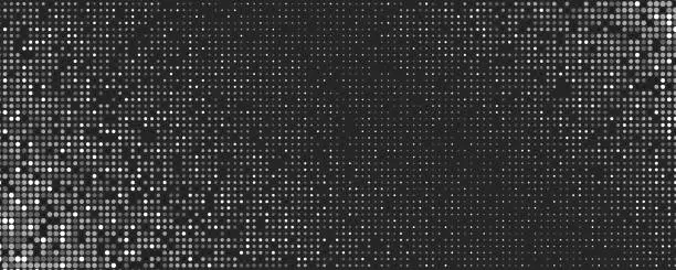 Vector illustration of Abstract halftone dots black glittering background